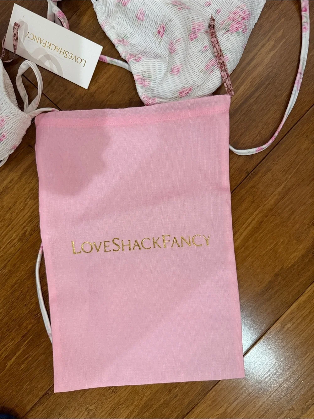 love shack fancy saoirse bikini in Thulian pink XXL NWT with case